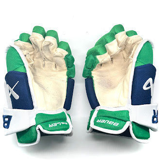 Bauer Vapor Hyperlite - Gant NHL Pro Stock d'occasion - Jack Drury (bleu/vert/blanc)